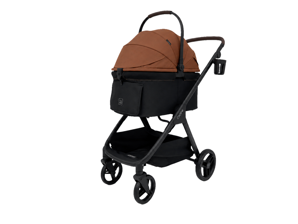 Carini Zippii 2-in-1 Pet Stroller (Midnight Saddle)