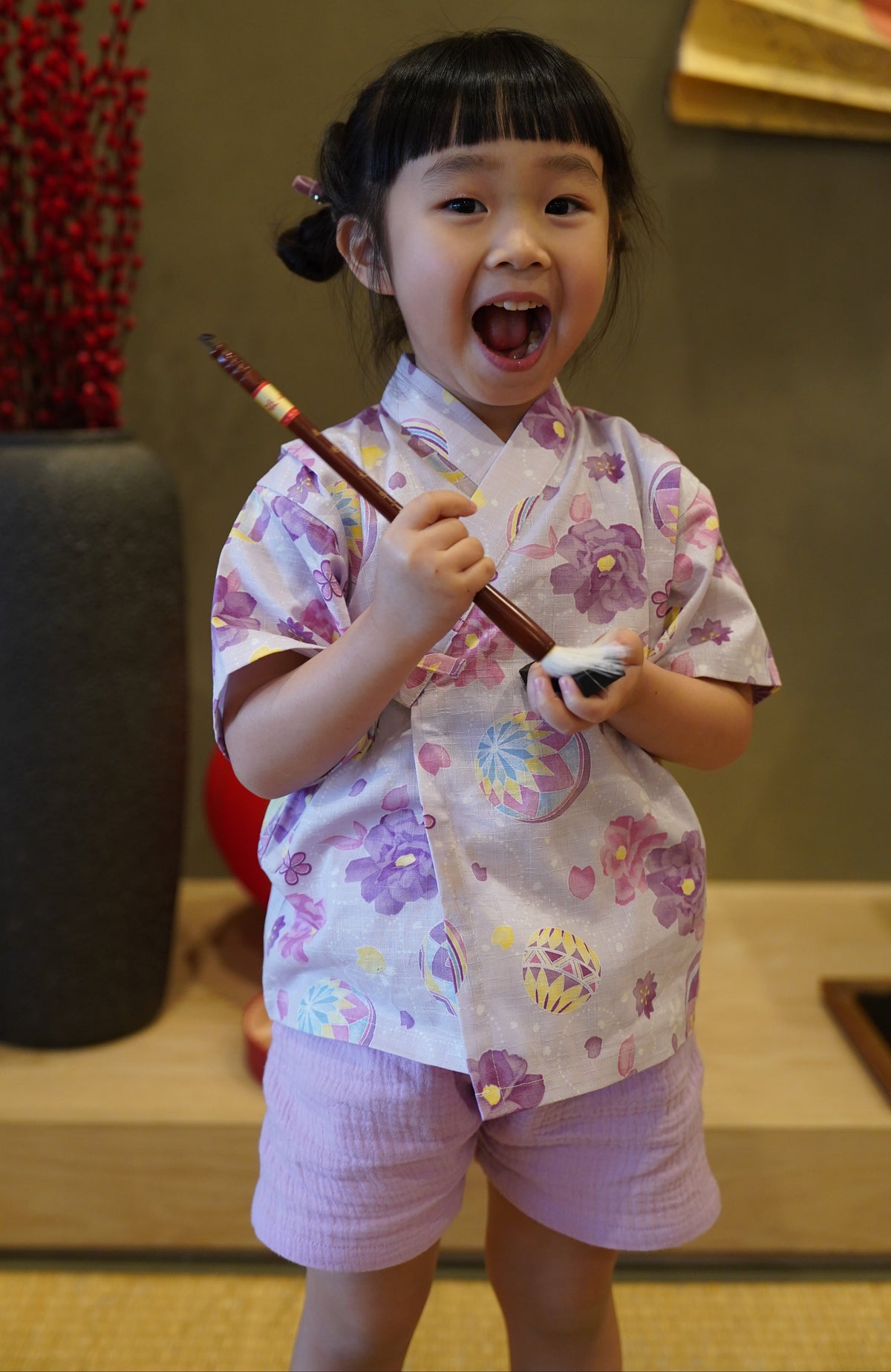 Crazy for Kids 嬰童和風浴衣 (手鞠-白)