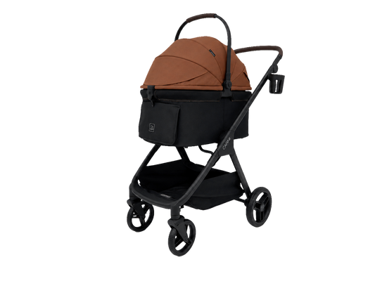 Carini Zippii 2-in-1 Pet Stroller (Midnight Saddle)