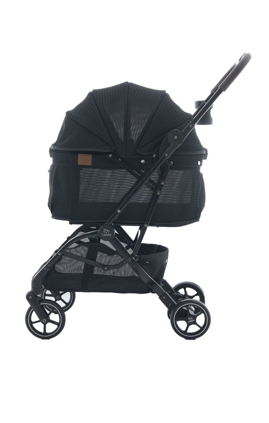 Carini Boogii + air Auto Folding Pet Stroller (Jet Black)