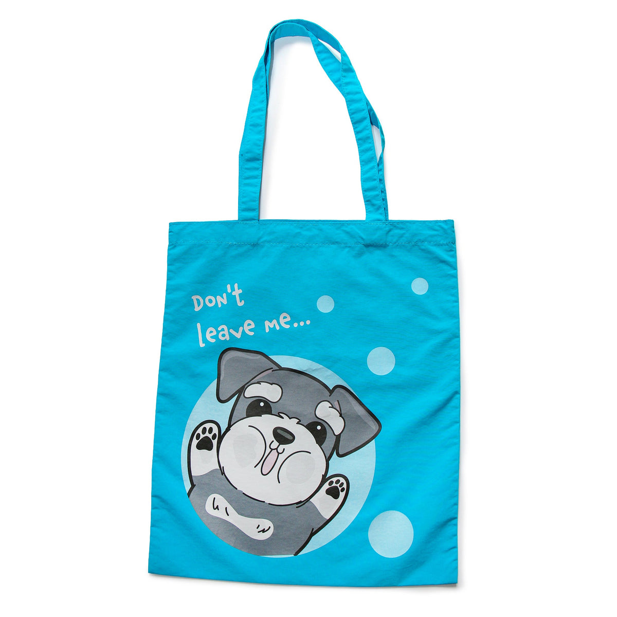 Don't Leave Me Tote Bag - Schnauzer Edition | Water-Resistant Everyday Canvas Tote