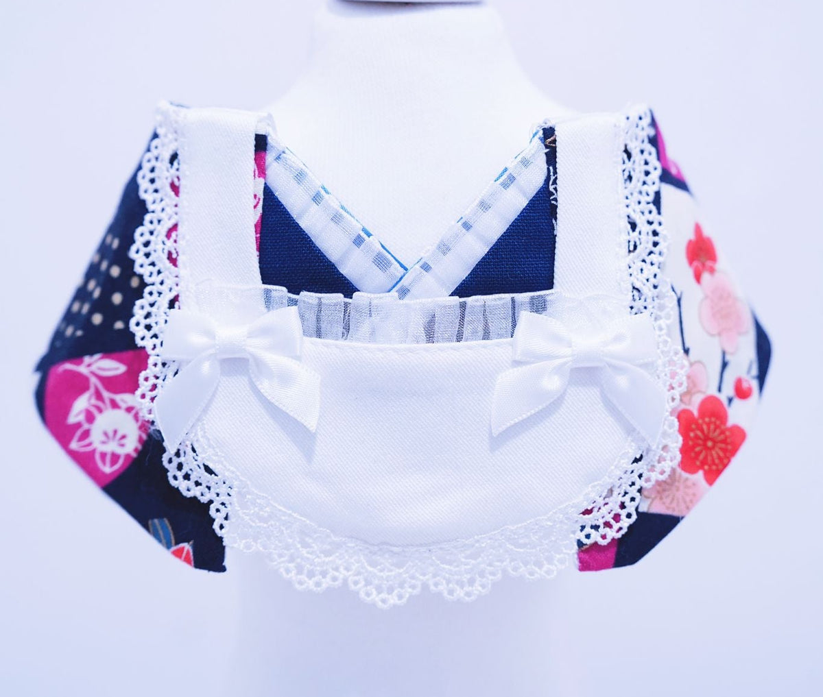 Crazy de Wan - Kimono Tokushū Bib Series 和服特輯 (Shōwa Meido 昭和メイド) 女僕領巾 (藍色)