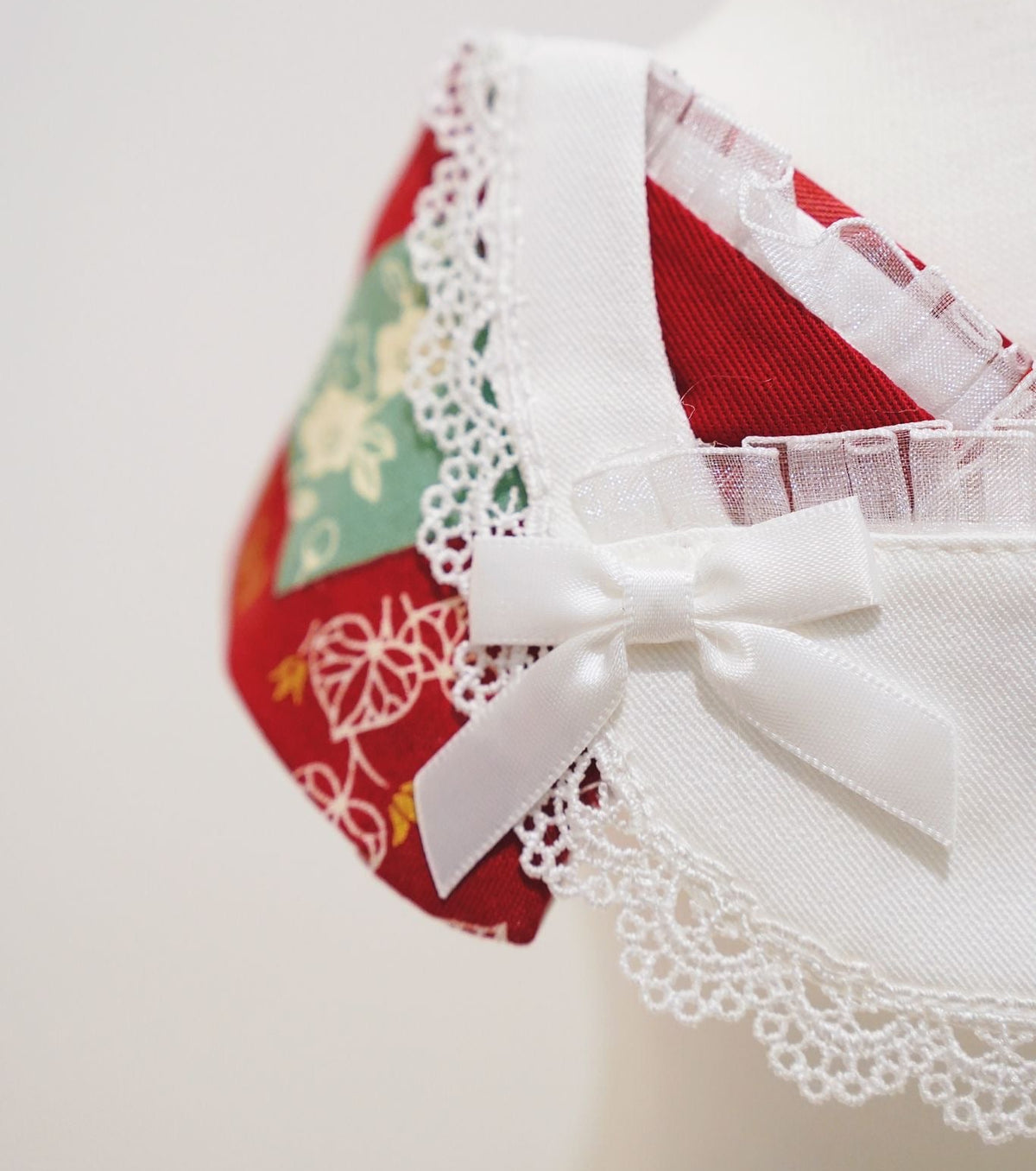 Crazy de Wan - Kimono Tokushu Bib Series (Showa Maid) Maid Collar (Red)