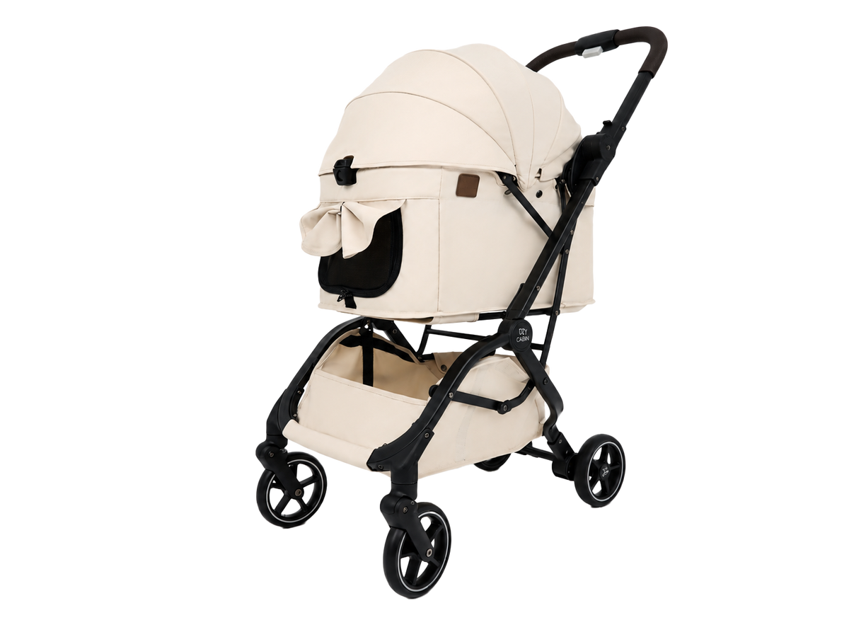 Carini Boogii + Auto Folding Pet Stroller (Soft Beige)